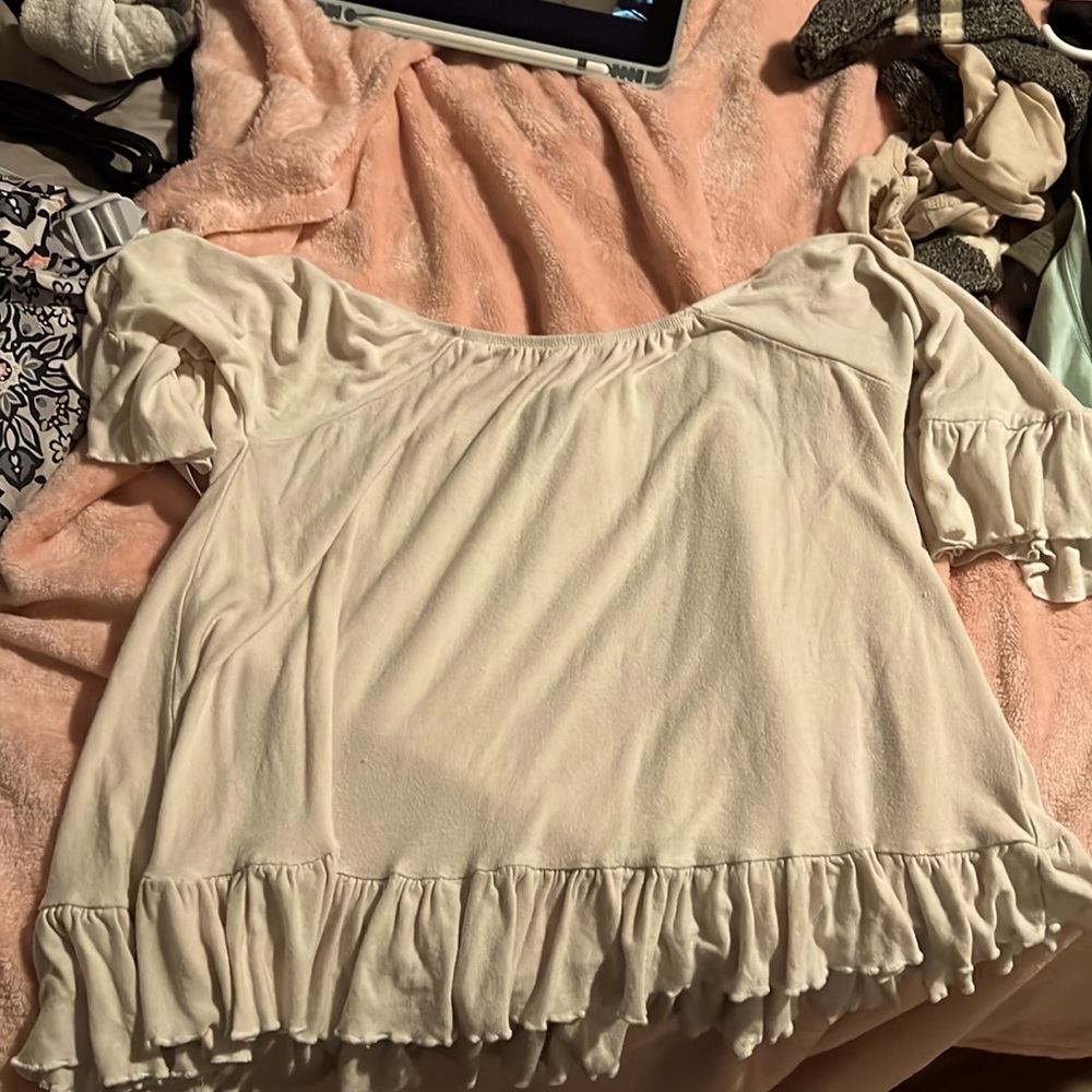 white dressy rue 21 shirt